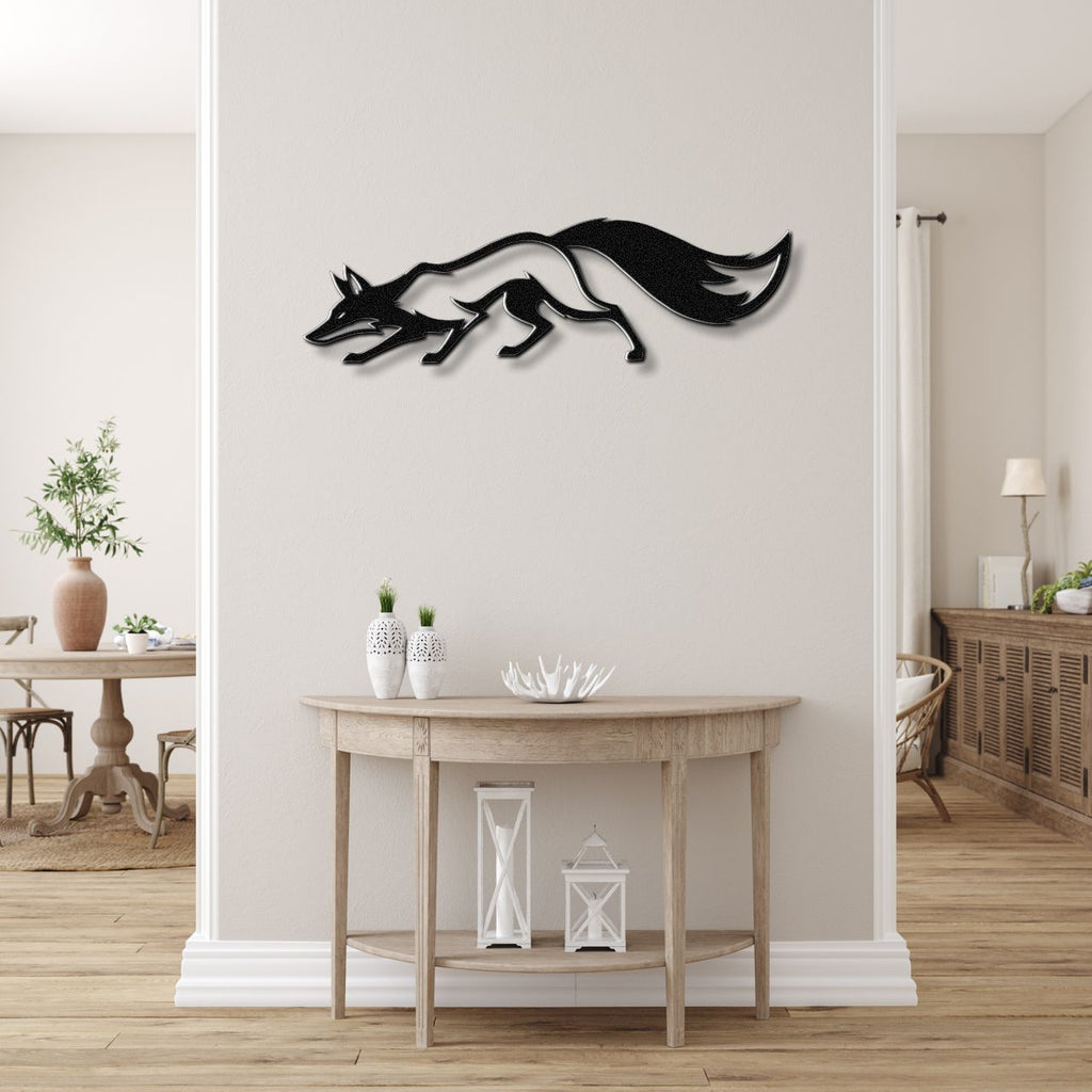 Sneaky Fox Metal Wall Art