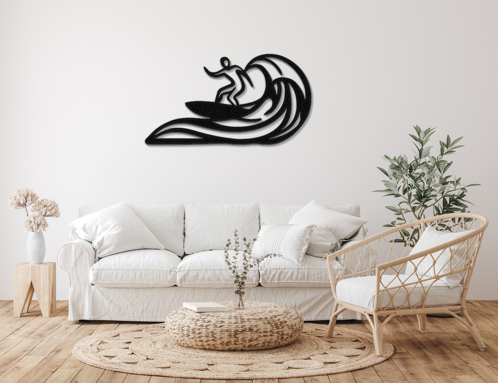 Surfer Metal Wall Art