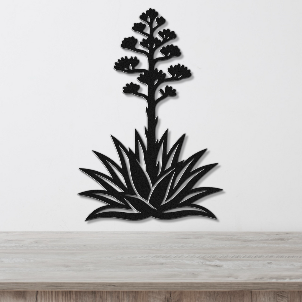 Blooming Agave Metal Wall Art