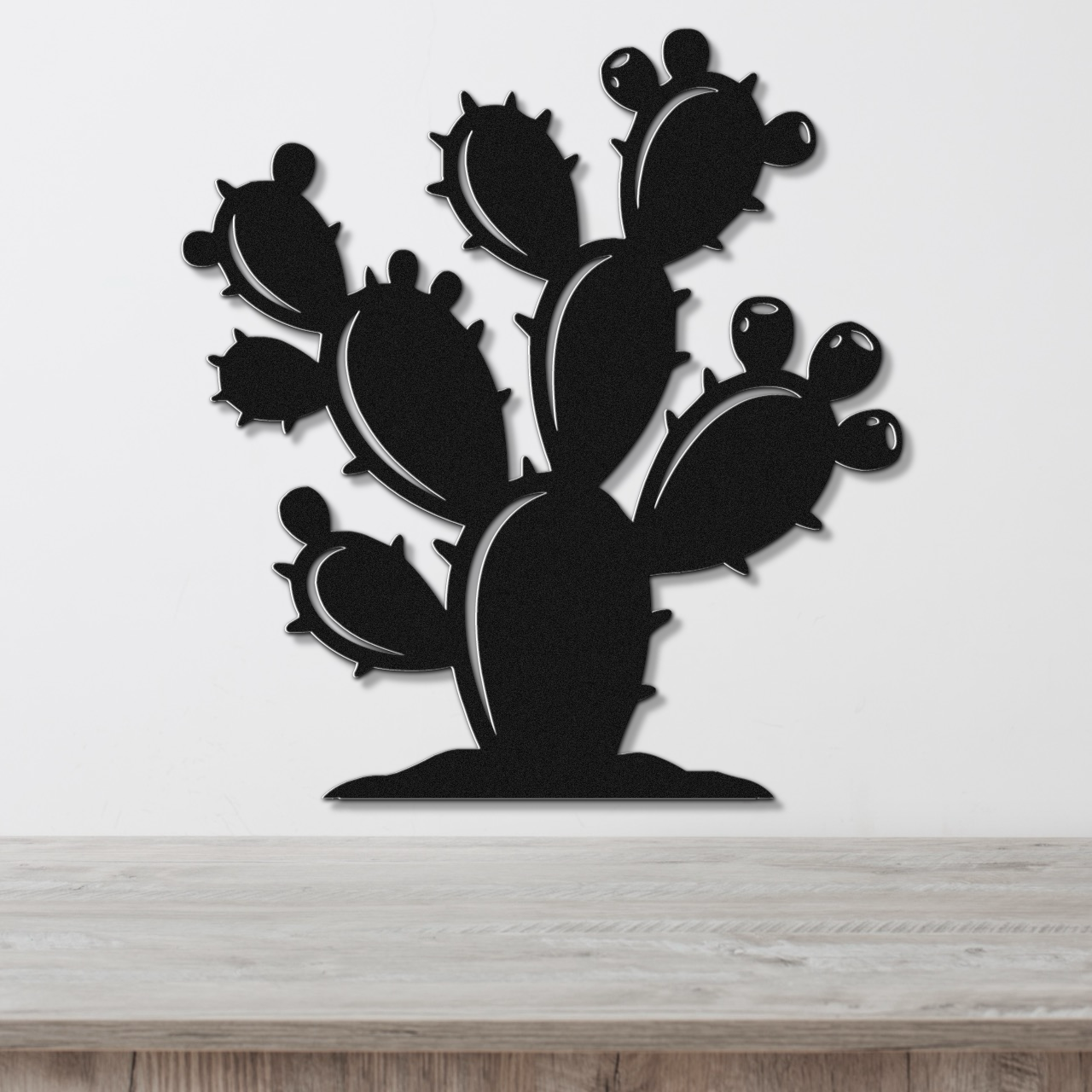 Prickly Pear Cactus Metal Wall Art
