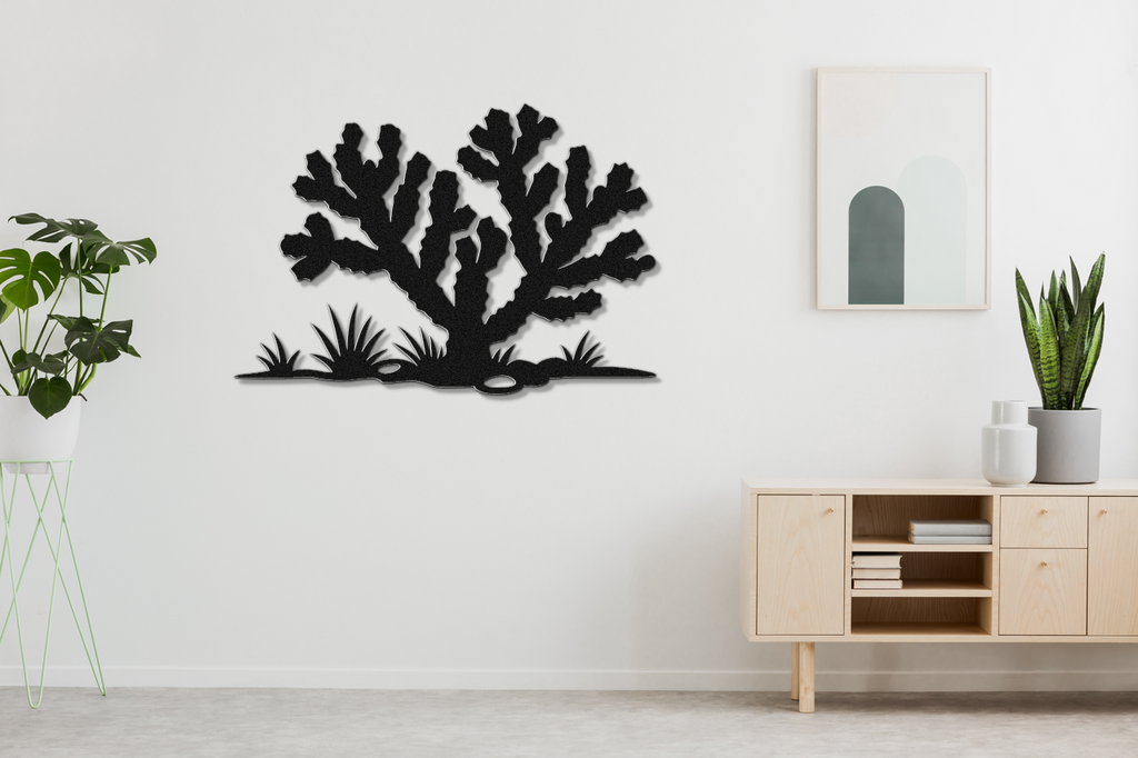 Cholla Cactus Metal Wall Art