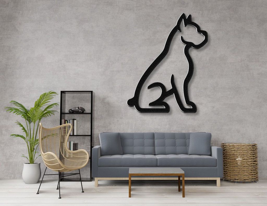 Boxer Dog Metal Wall Art