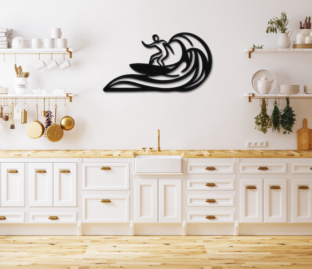 Surfer Metal Wall Art