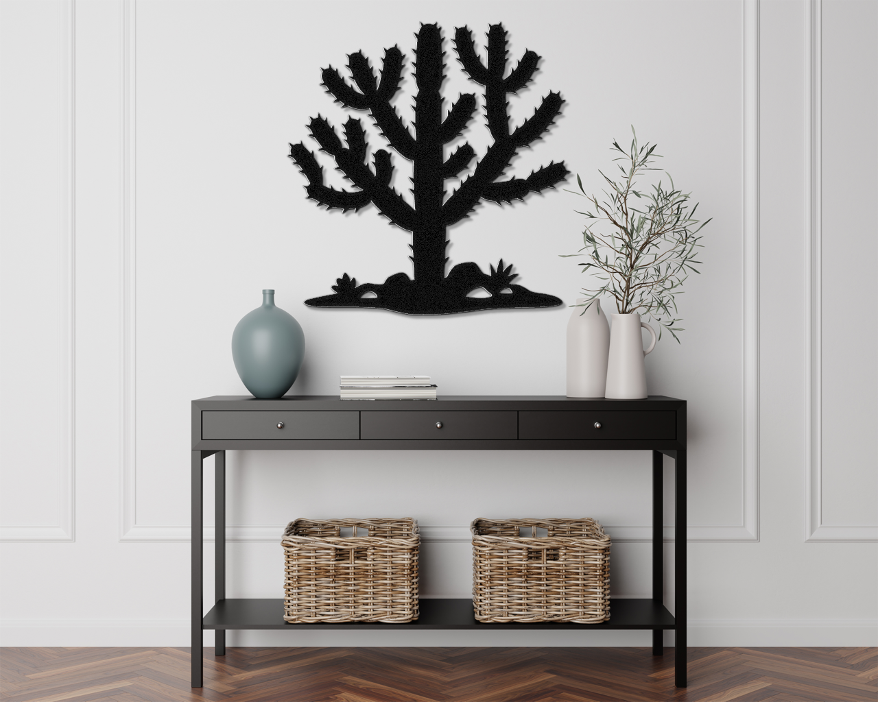 Cholla Cactus Metal Wall Art
