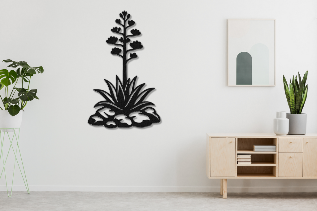 Blooming Agave Metal Wall Art