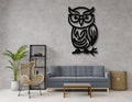Nerdy Owl Metal Wall Art