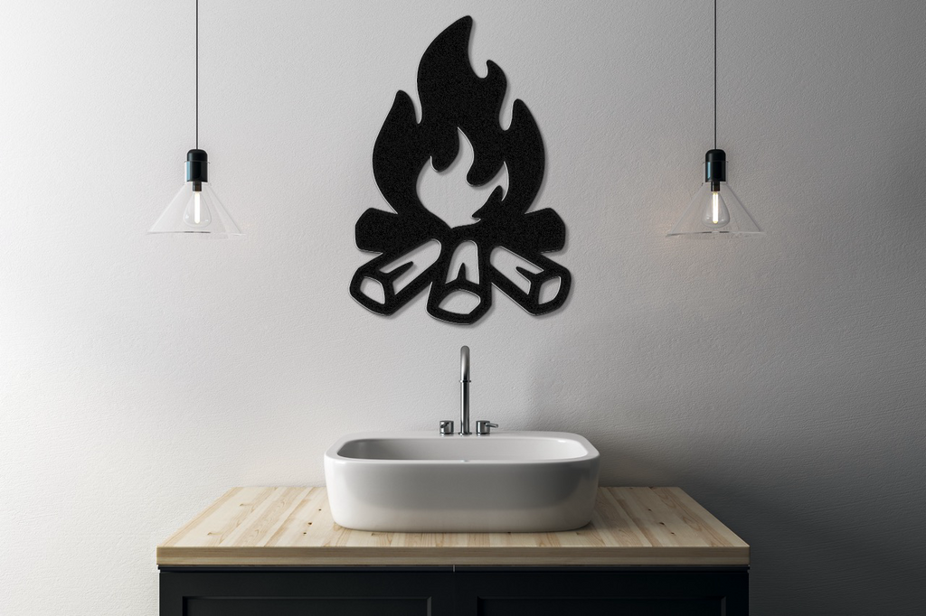 Campfire Metal Wall Art