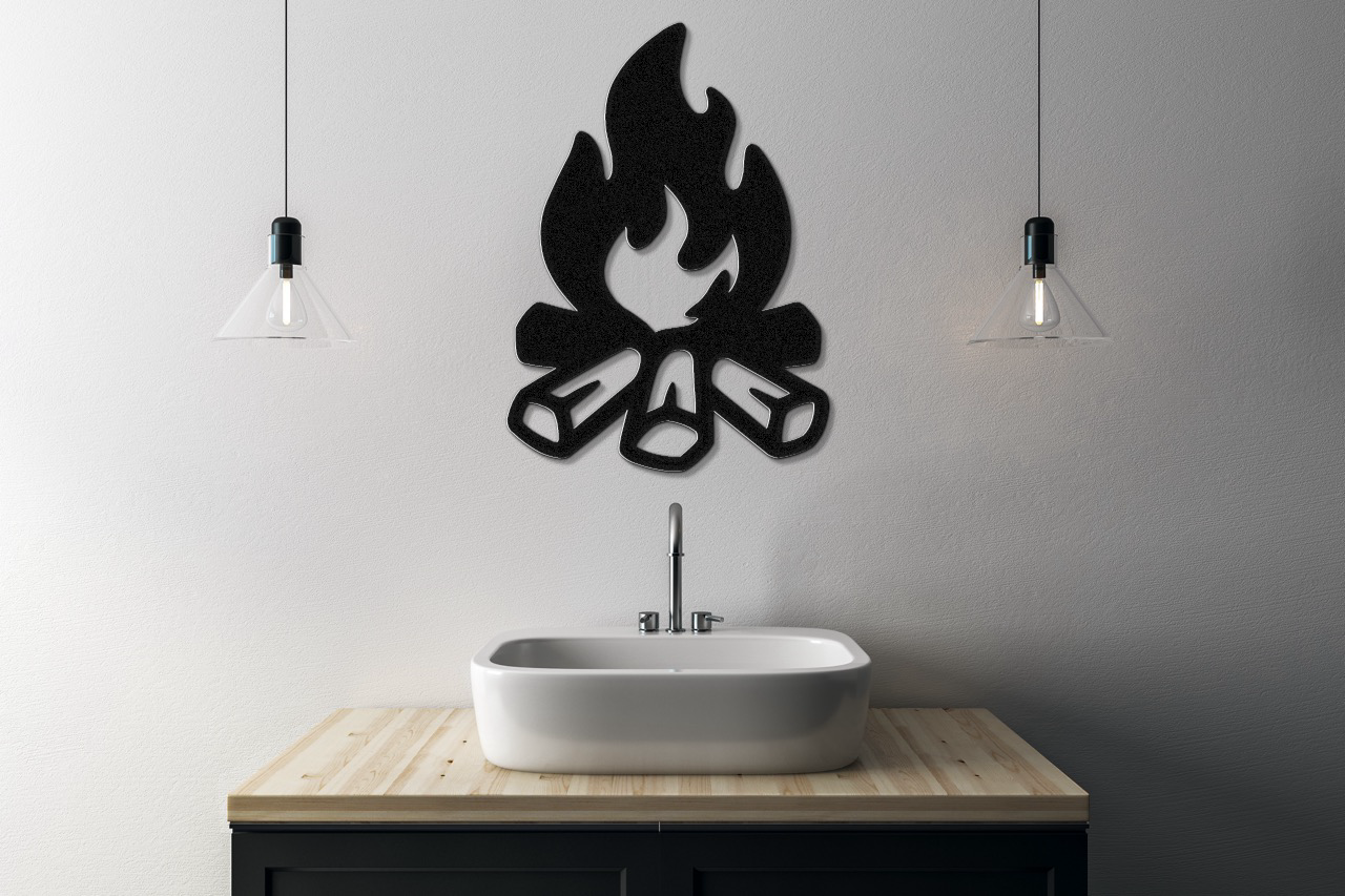 Campfire Metal Wall Art