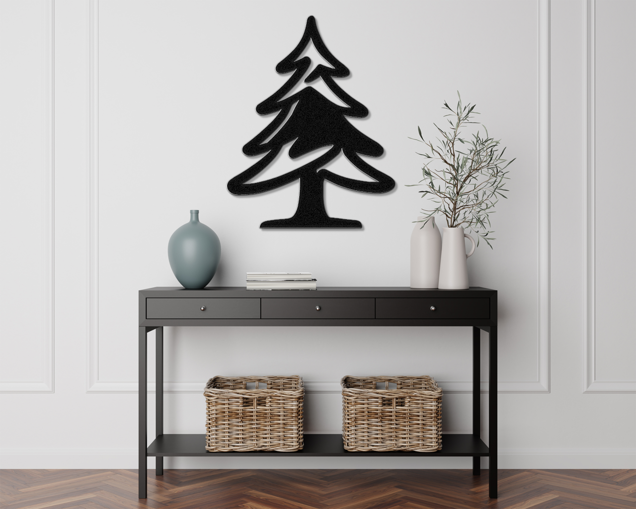 Pine Tree Metal Wall Art