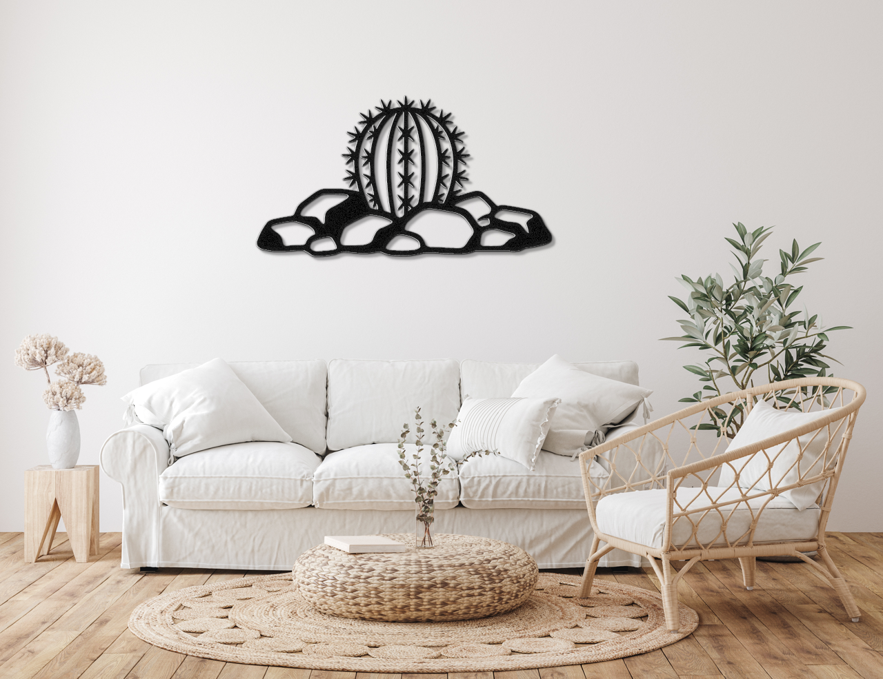 Barrel Cactus Metal Wall Art