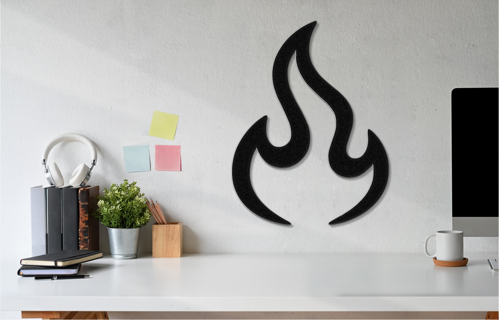 Abstract Fire Metal Wall Art