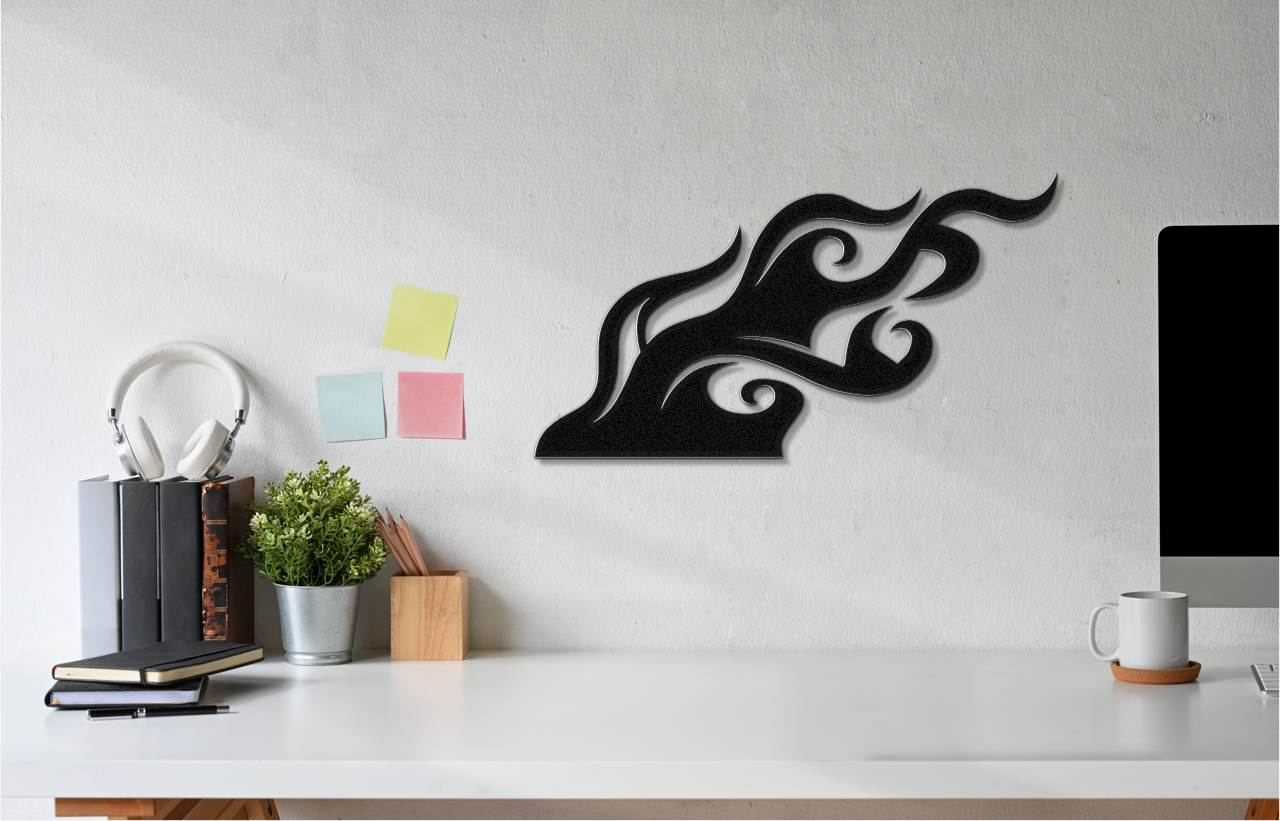 Abstract Fire Metal Wall Art