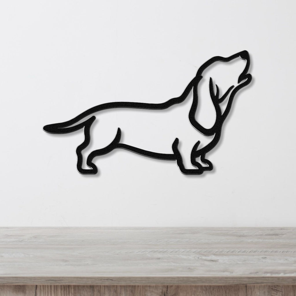 Basset Hound Metal Wall Art