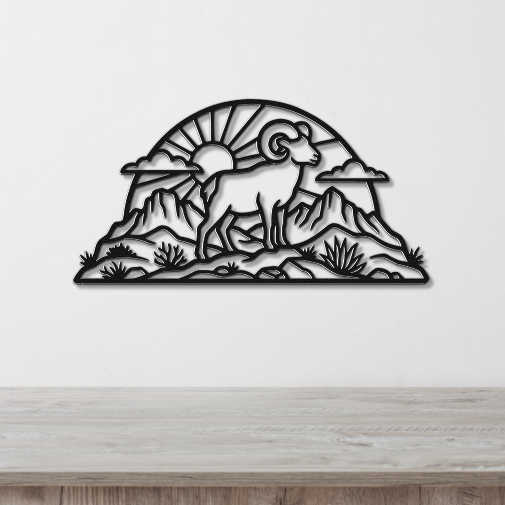 Bighorn Sheep Metal Wall Art