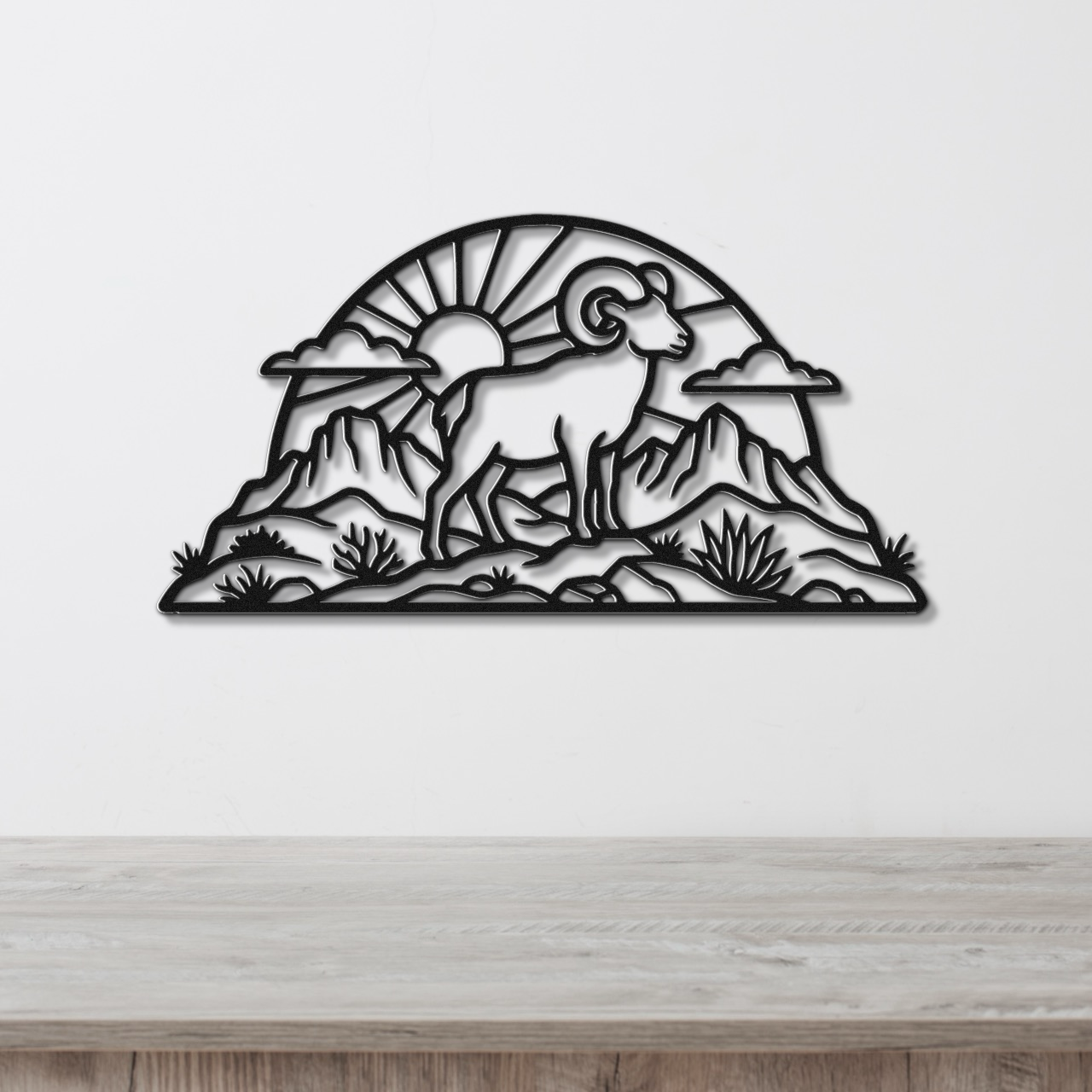 Bighorn Sheep Metal Wall Art