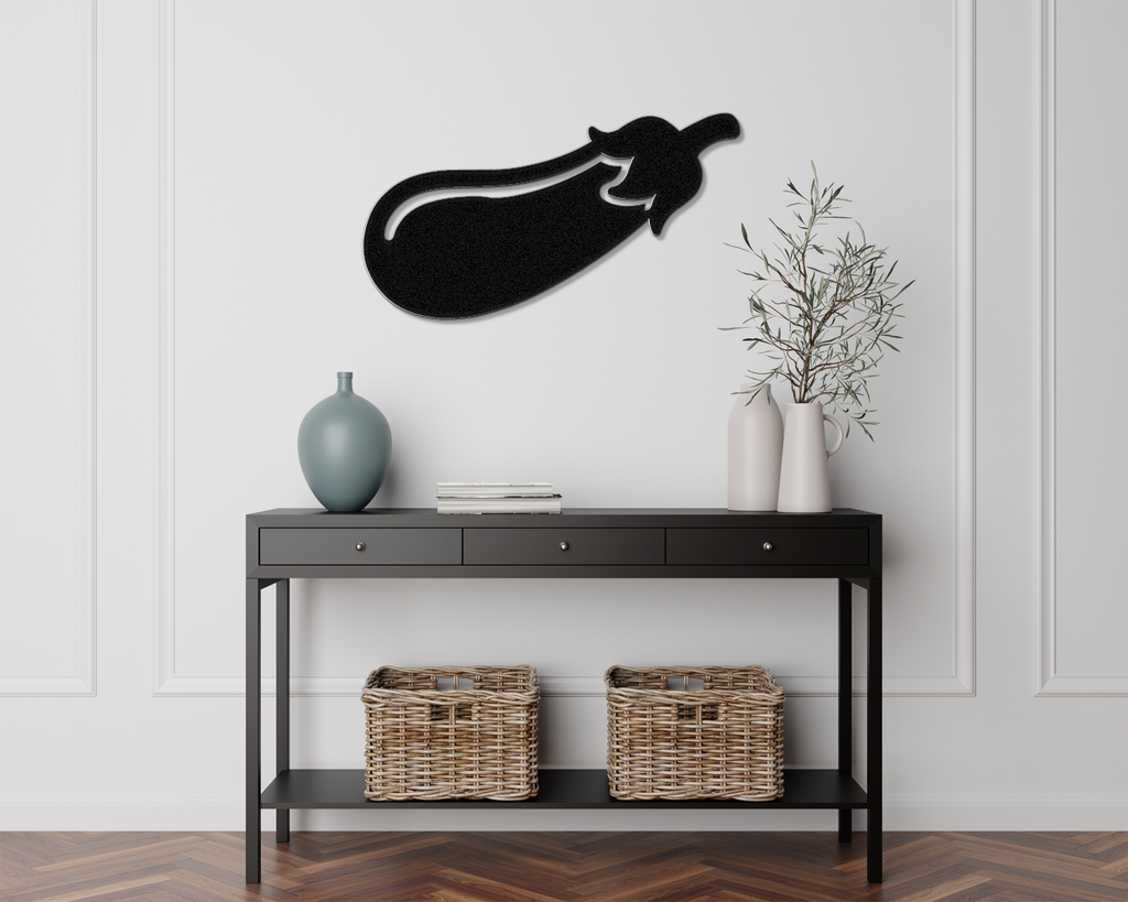 Eggplant Metal Wall Art