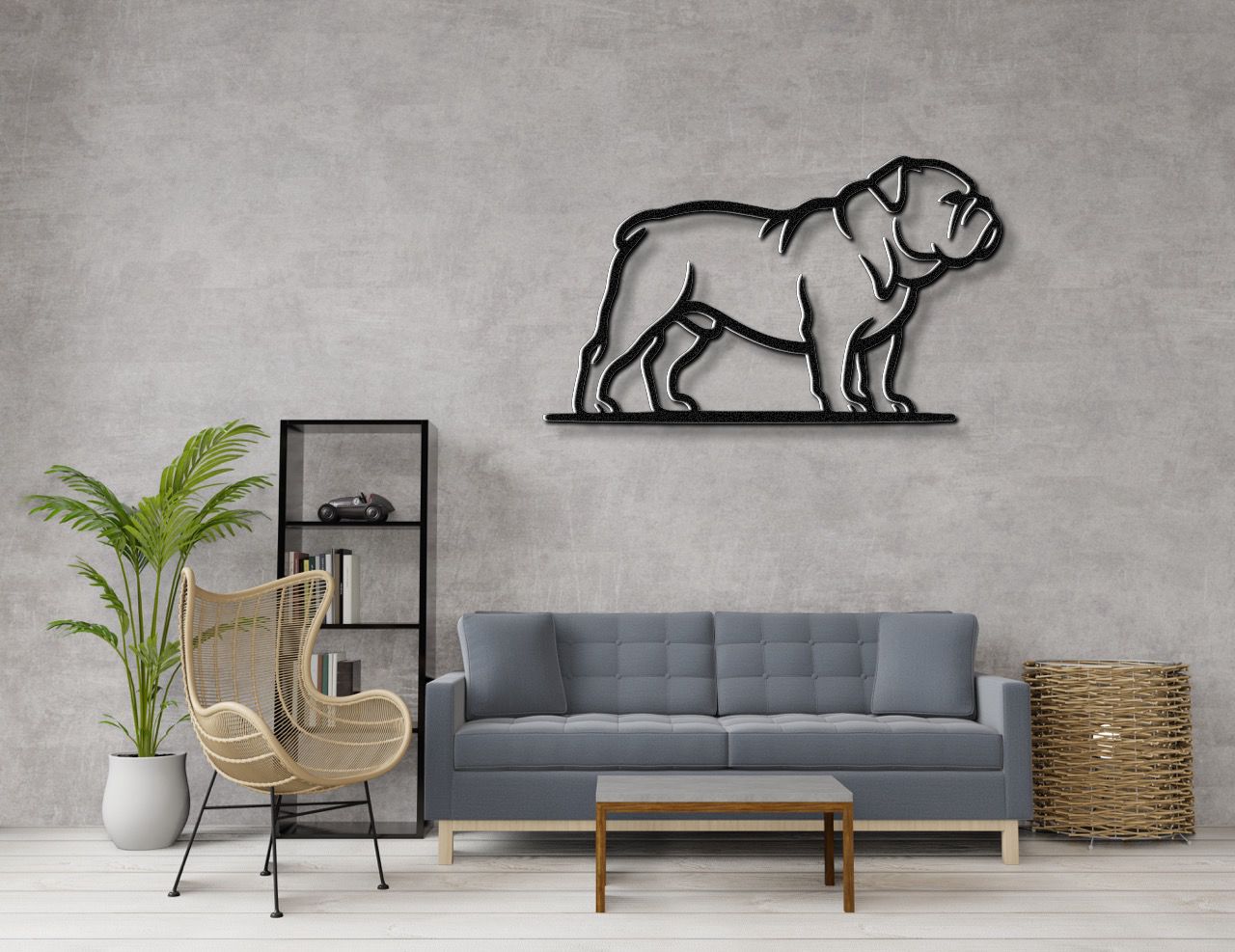 Bulldog Metal Wall Art