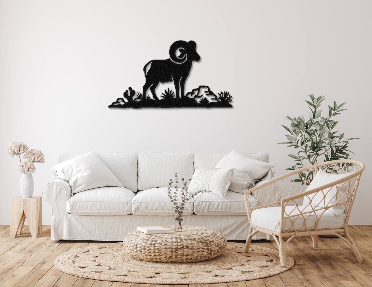 Desert Bighorn Sheep Metal Wall Art
