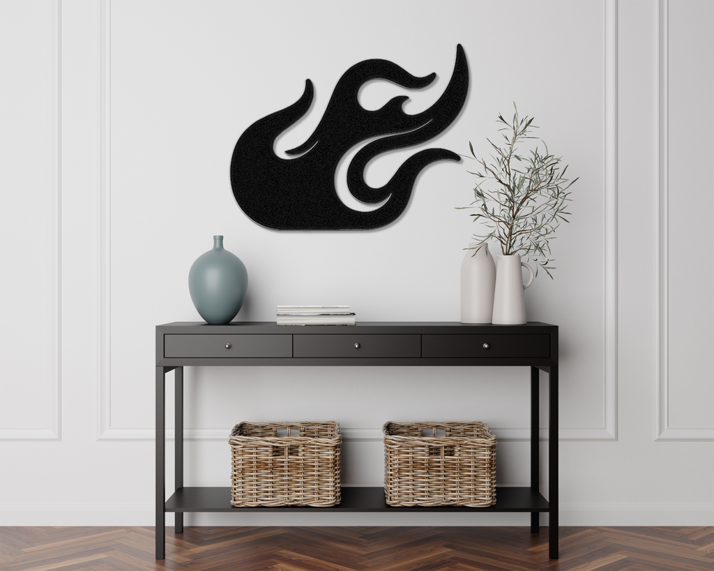 Abstract Fire Metal Wall Art