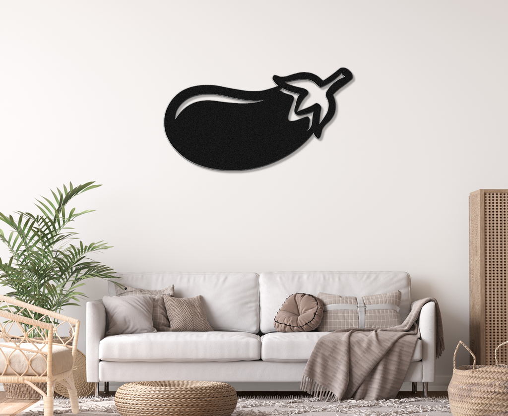 Eggplant Metal Wall Art