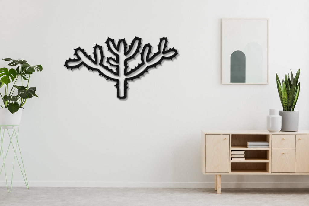 Cholla Cactus Metal Wall Art