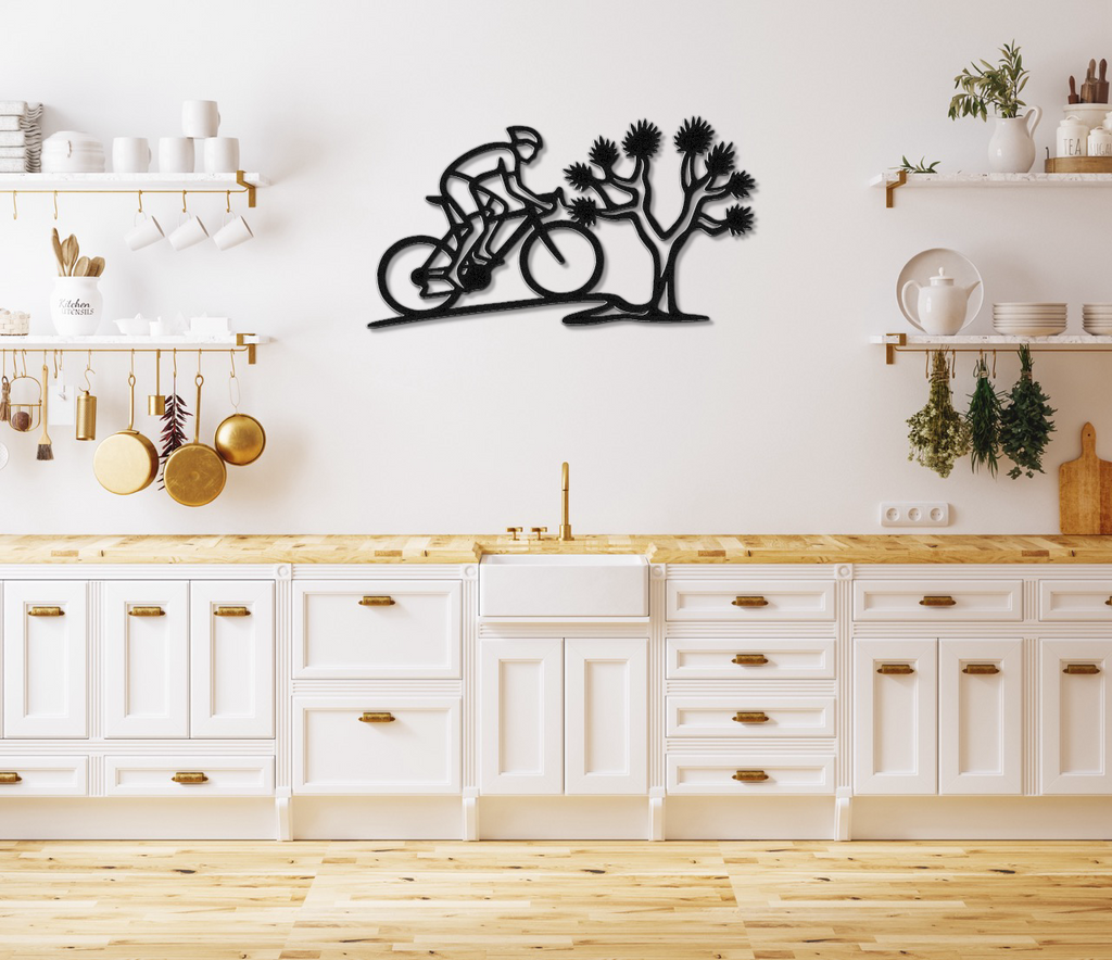 Joshua Tree Cycling Metal Wall Art