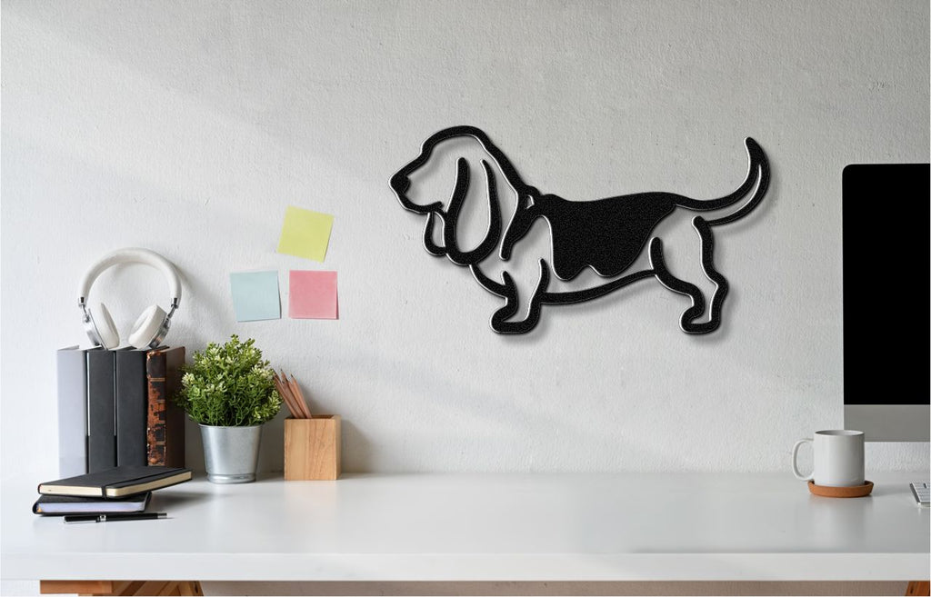 Basset Hound Metal Wall Art