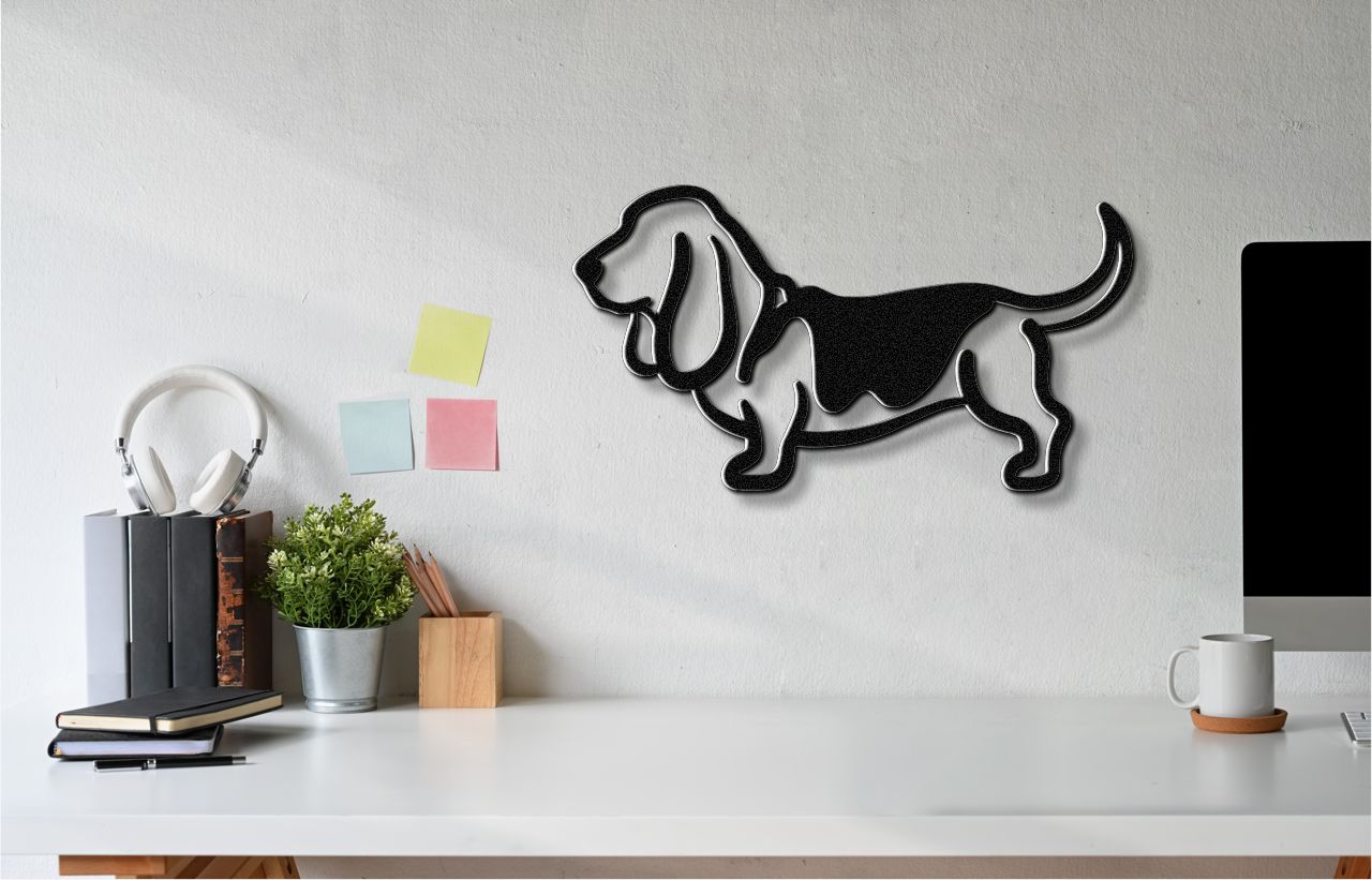 Basset Hound Metal Wall Art