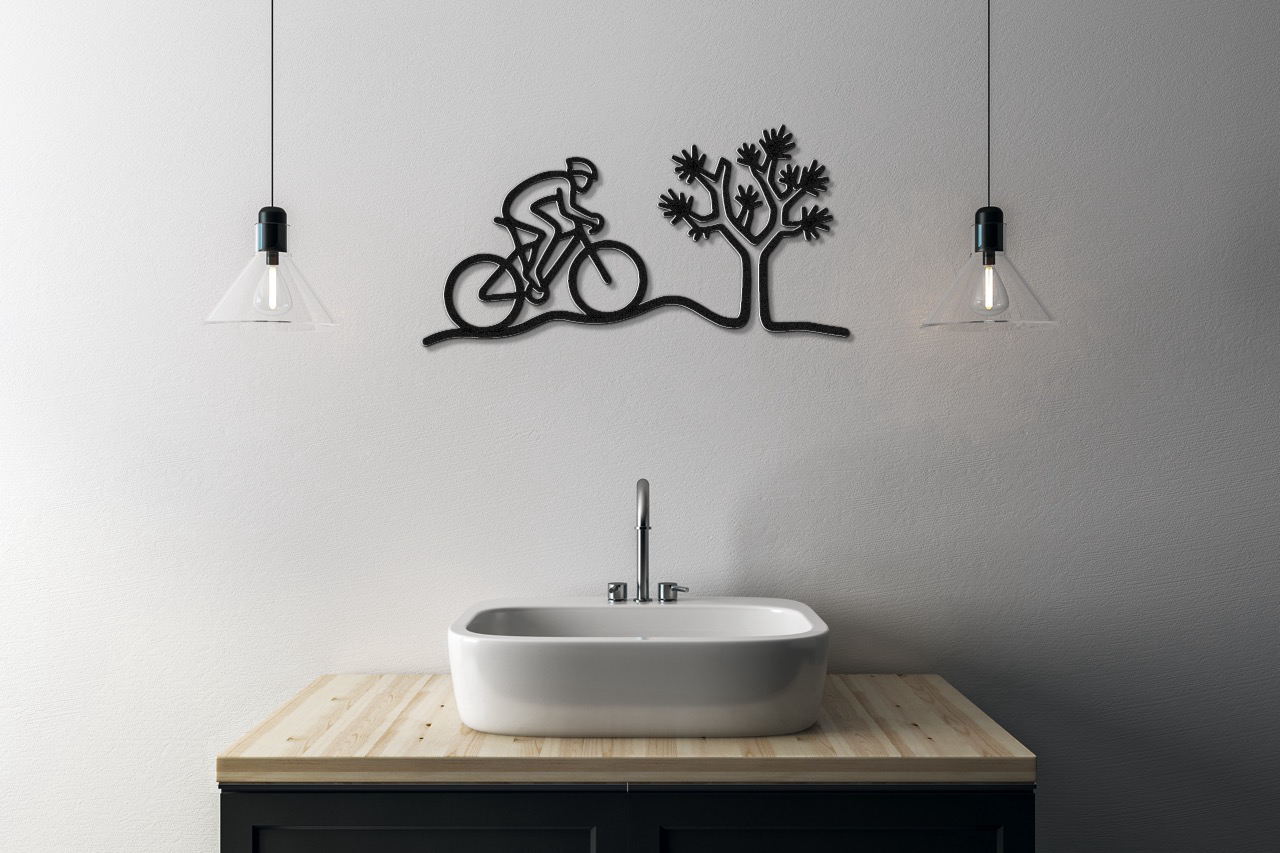 Joshua Tree Cycling Metal Wall Art