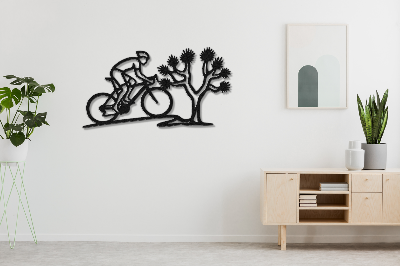 Joshua Tree Cycling Metal Wall Art