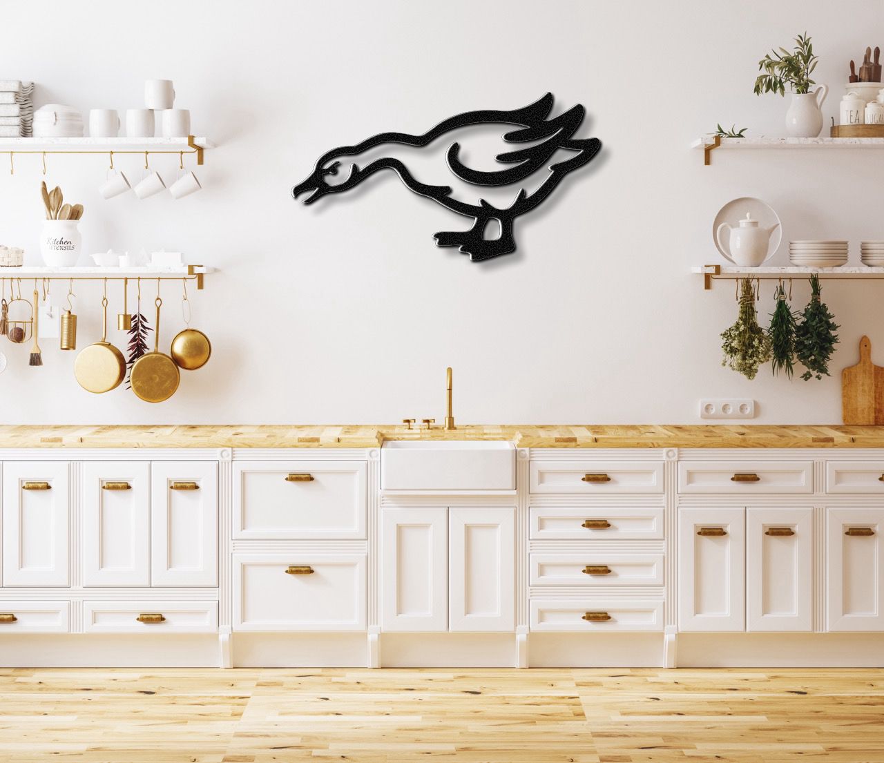 Angry Goose Metal Wall Art