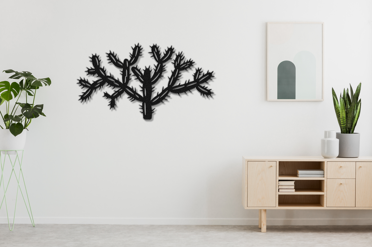 Cholla Cactus Metal Wall Art