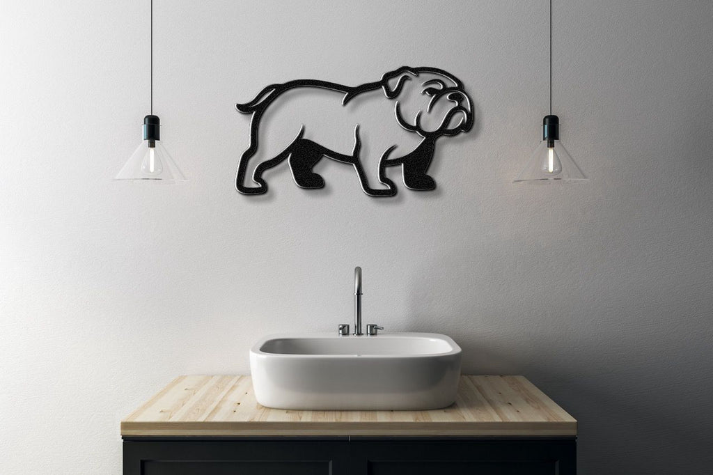 Bulldog Metal Wall Art