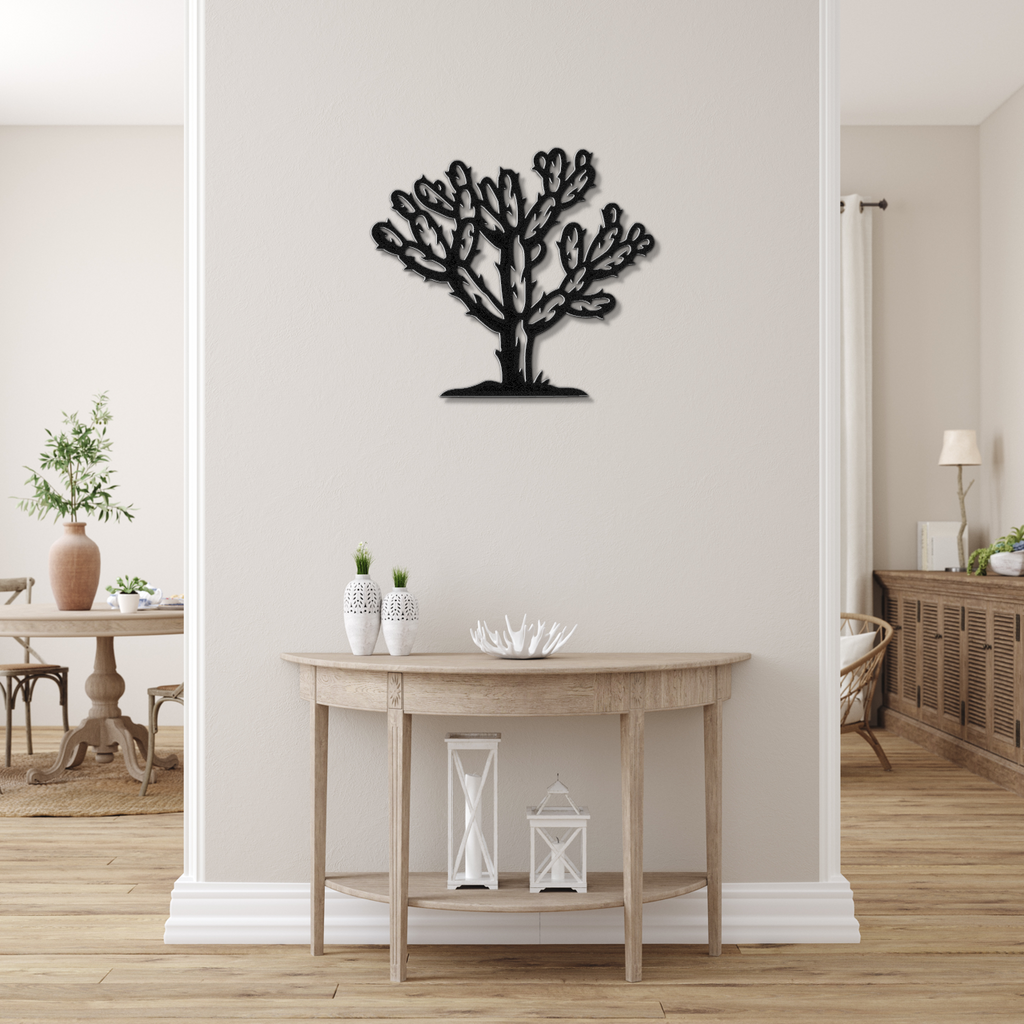 Cholla Cactus Metal Wall Art