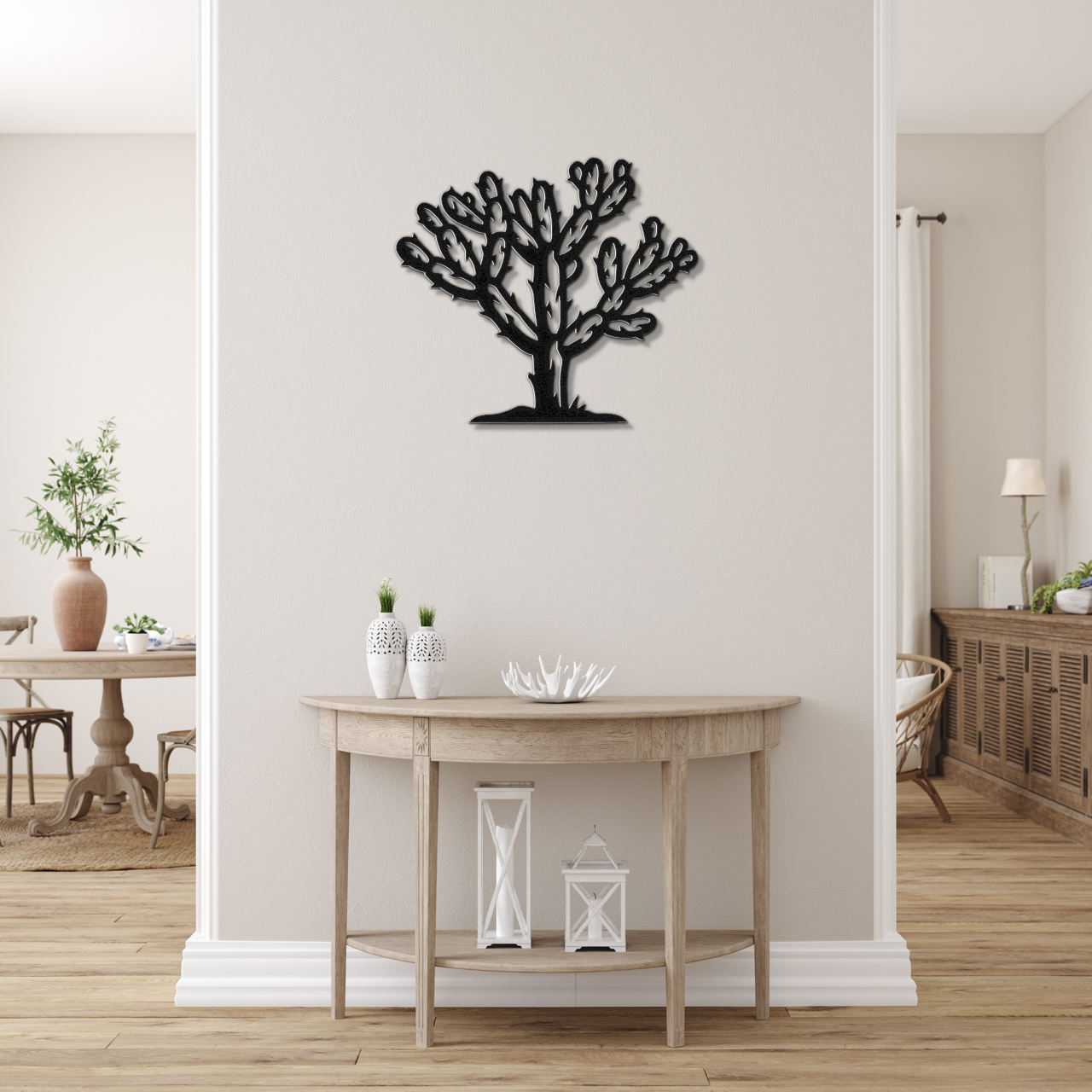 Cholla Cactus Metal Wall Art