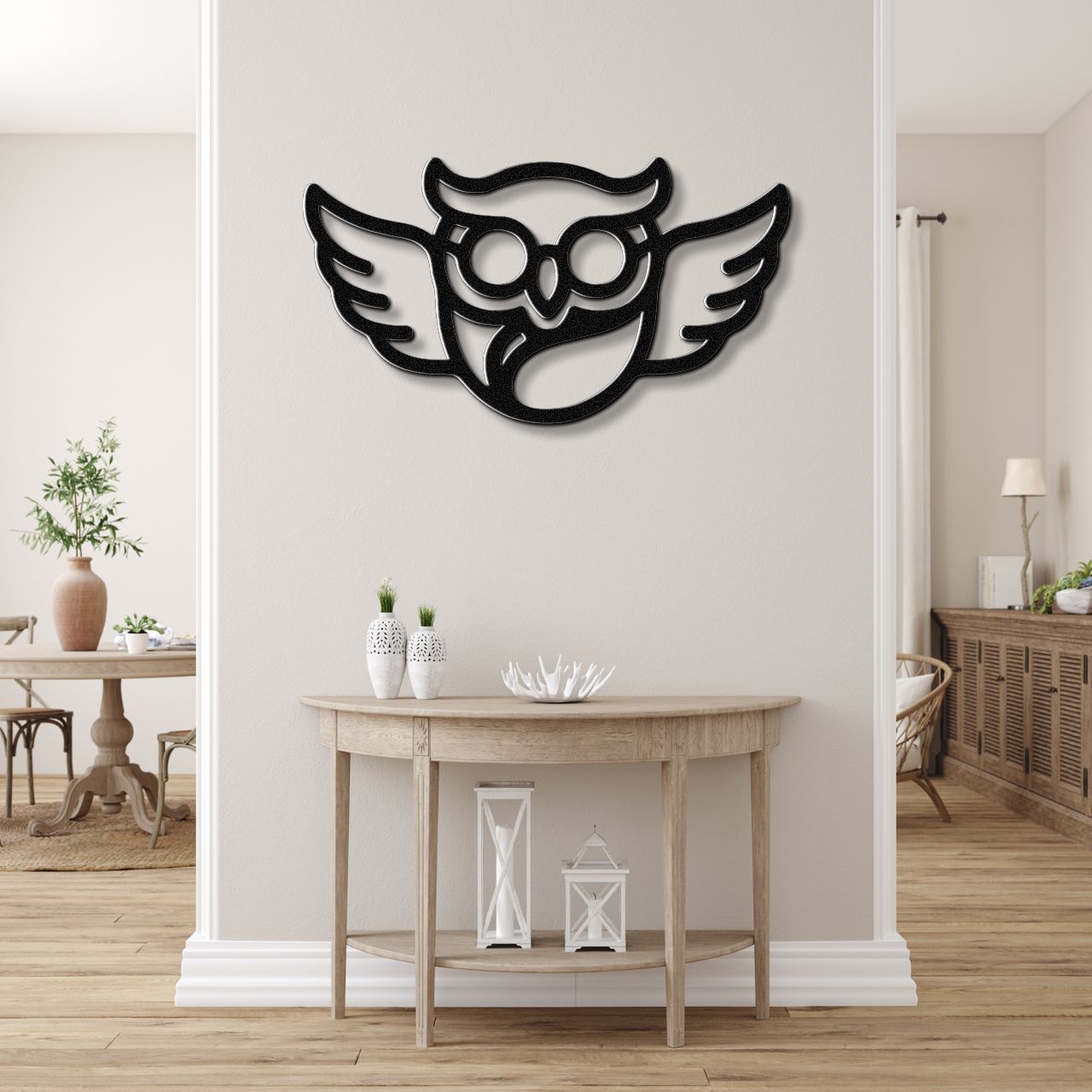 Nerdy Owl Metal Wall Art