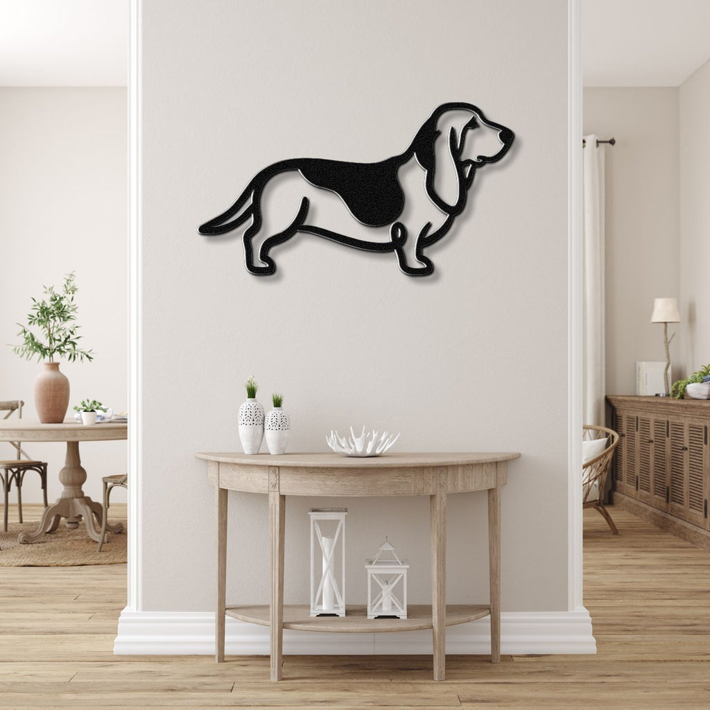 Basset Hound Metal Wall Art