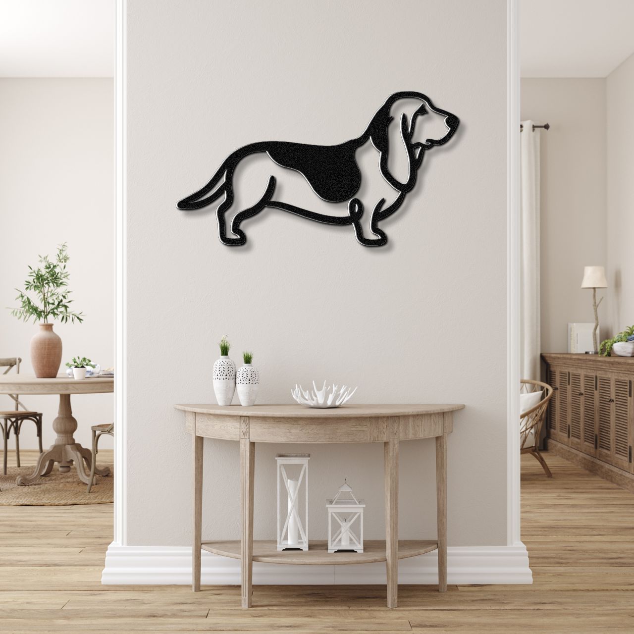 Basset Hound Metal Wall Art