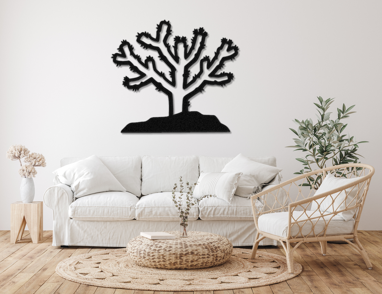 Cholla Cactus Metal Wall Art