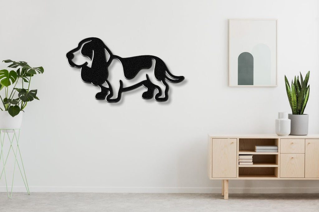Basset Hound Metal Wall Art