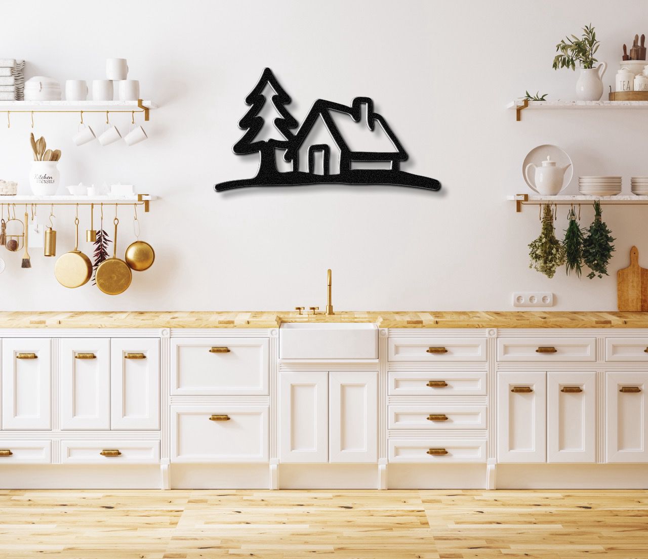 Mountain Cabin Metal Wall Art