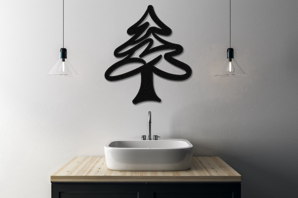 Pine Tree Metal Wall Art