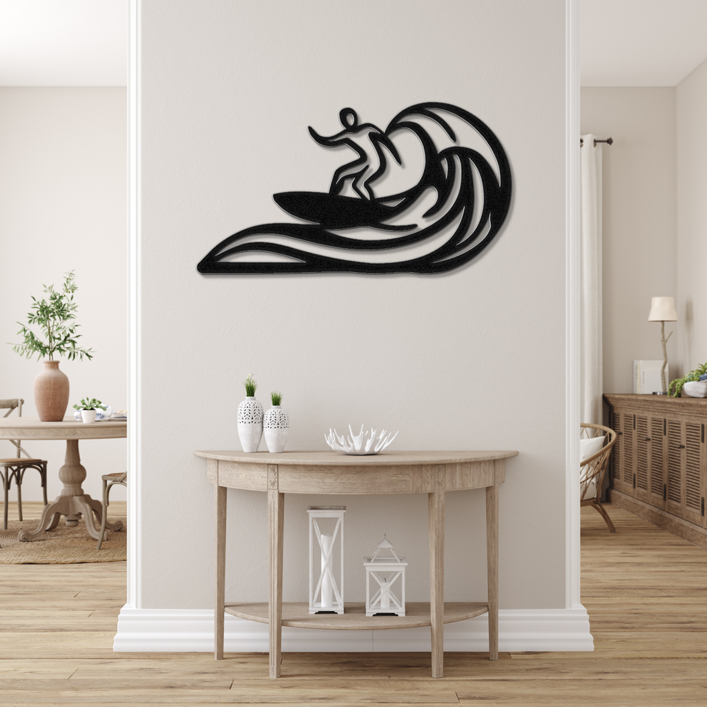 Surfer Metal Wall Art