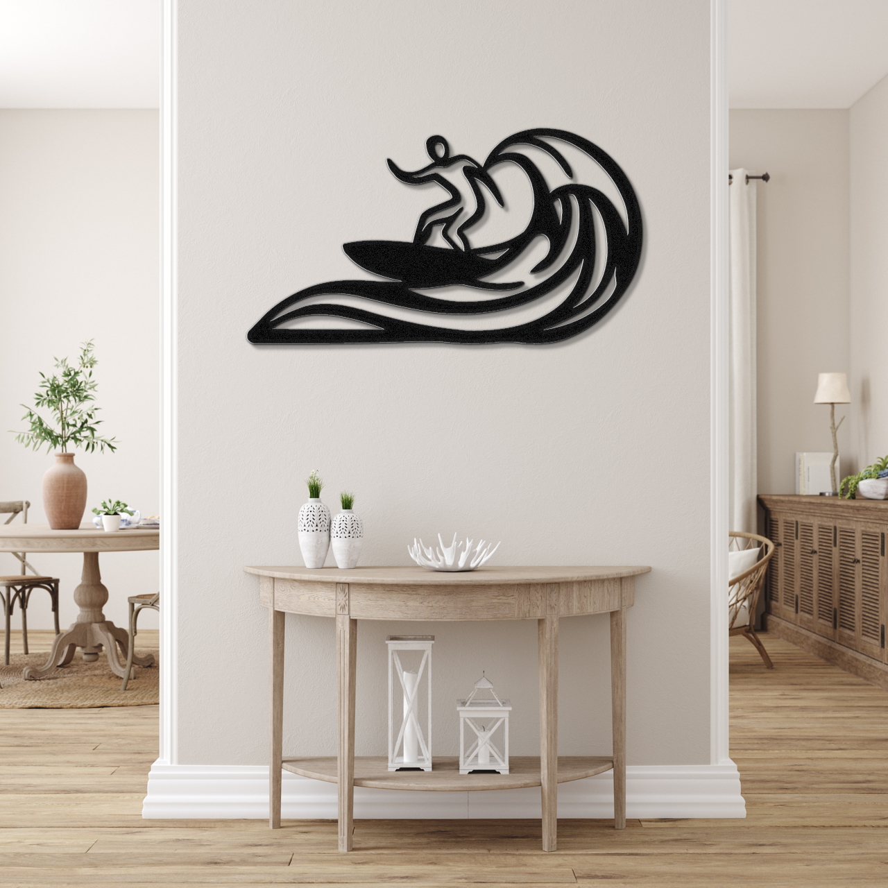 Surfer Metal Wall Art