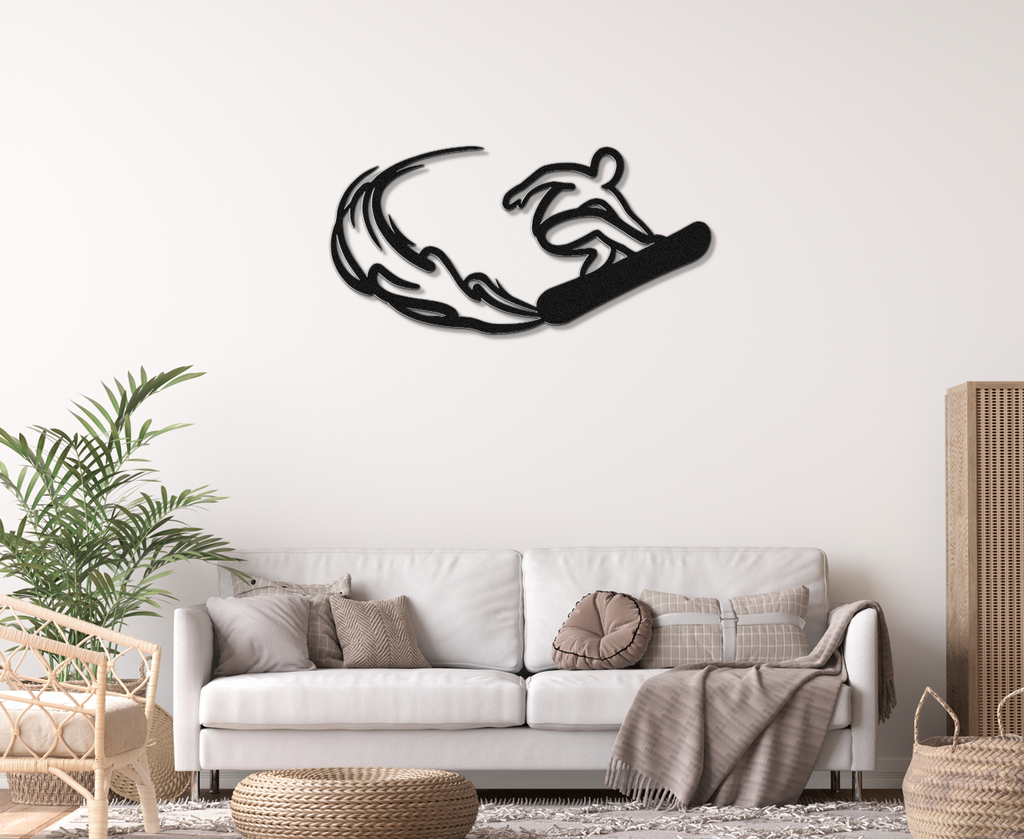 Snowboarding Metal Wall Art