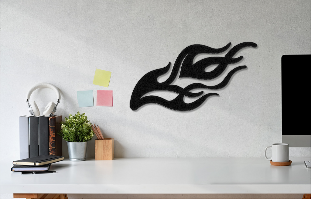 Abstract Fire Metal Wall Art