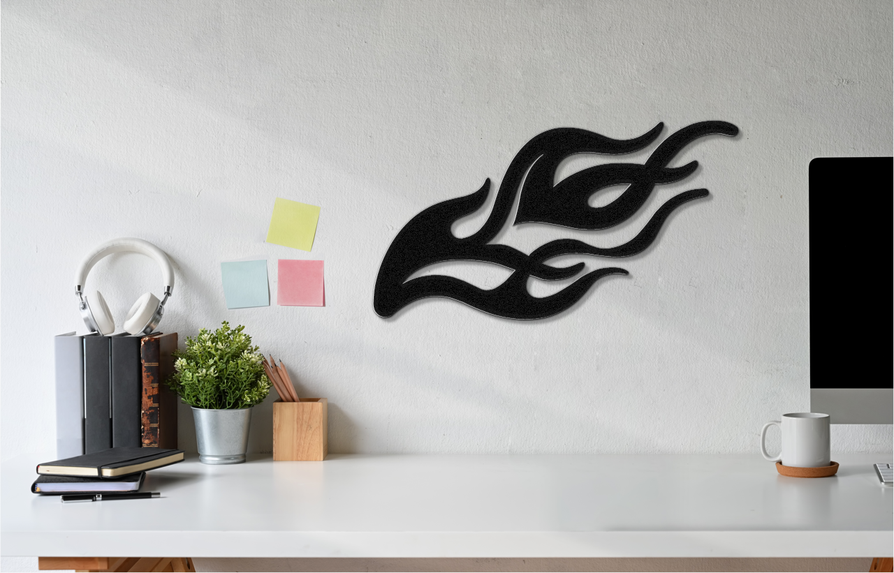Abstract Fire Metal Wall Art