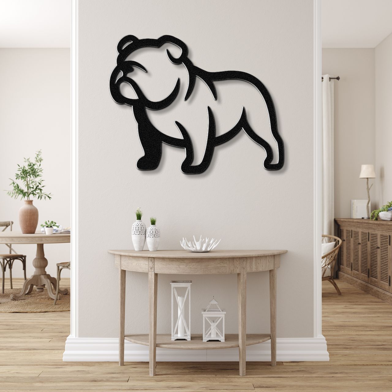 Bulldog Metal Wall Art