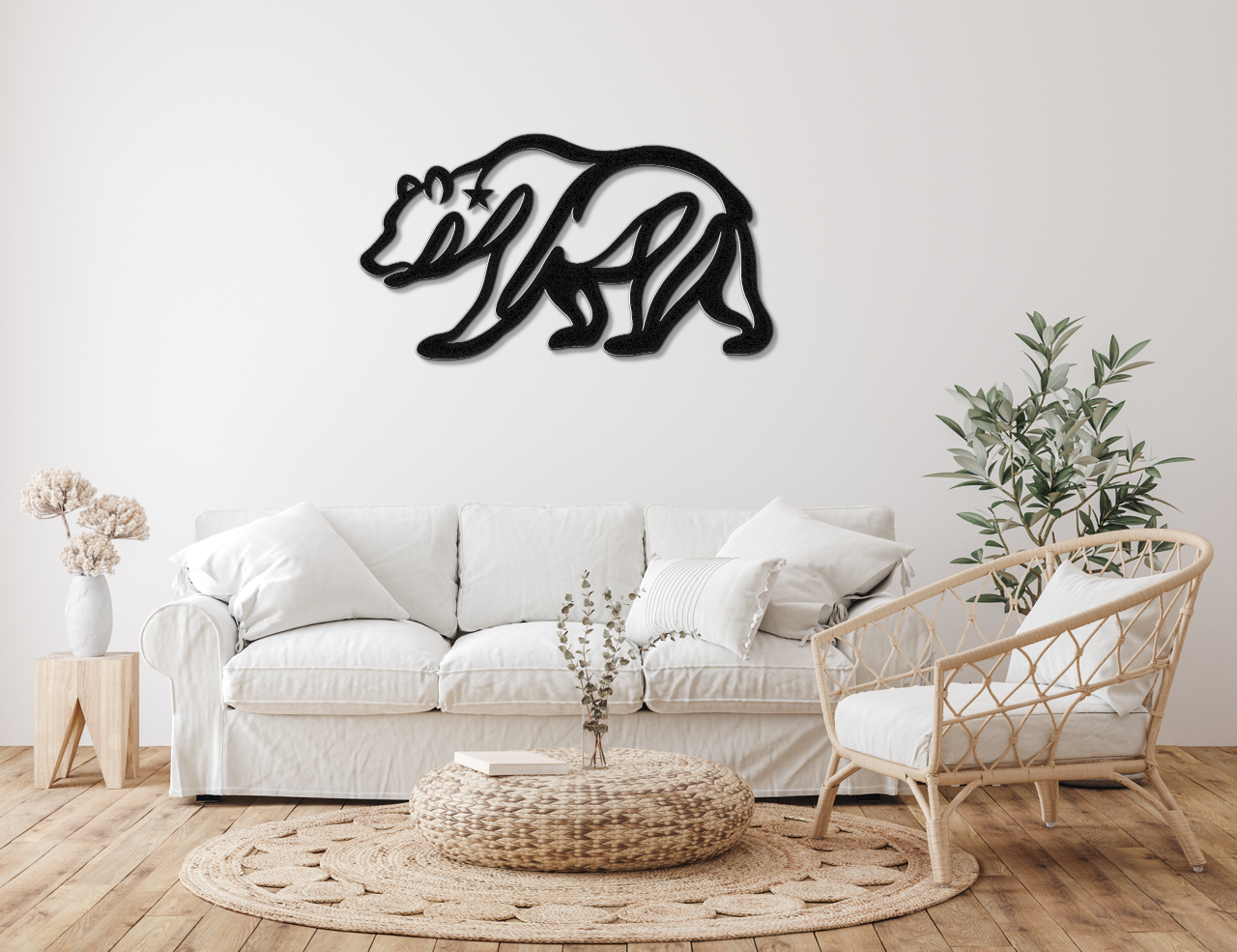 California Bear Metal Wall Art