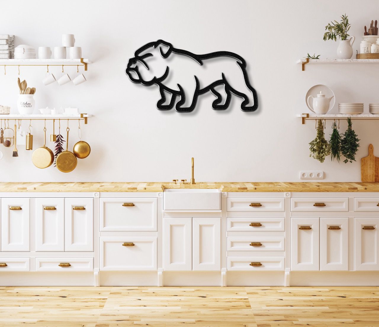 Bulldog Metal Wall Art